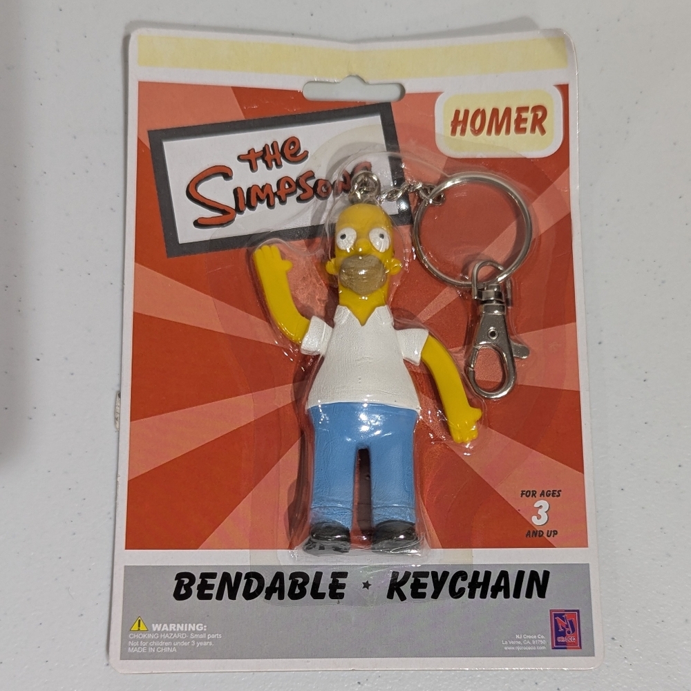 BNIB Homer Bendable Keychain - discontinued